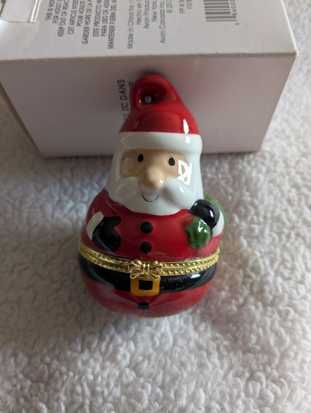 Avon Cz Stud earrings In Santa Keepsake Box